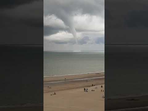 Waterhoos gefilmd voor Belgische kust