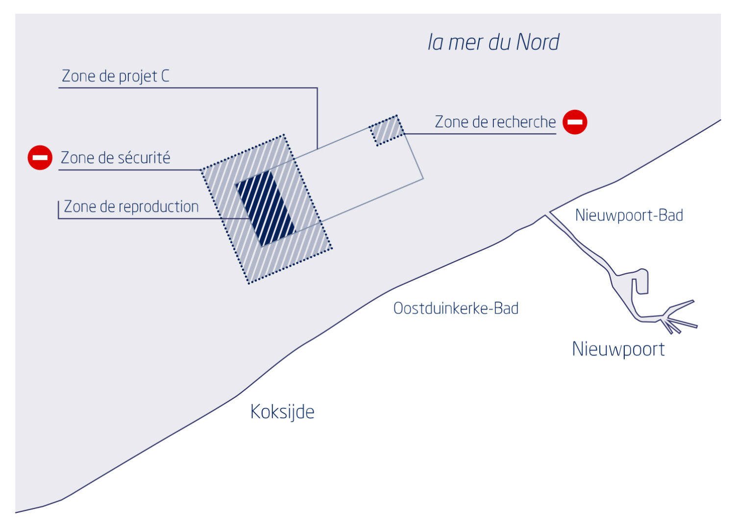 Kaart van de zeeboerderij © Colruyt